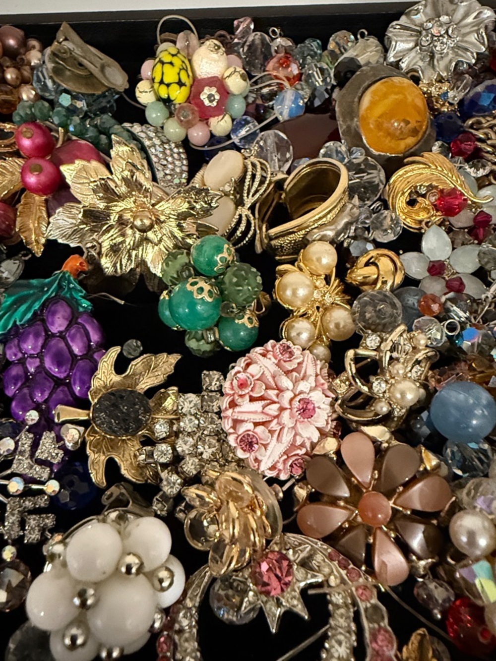 Stunning vintage craft lot art wear repair harvest design jewelry parts wowza - Picture 9 of 17